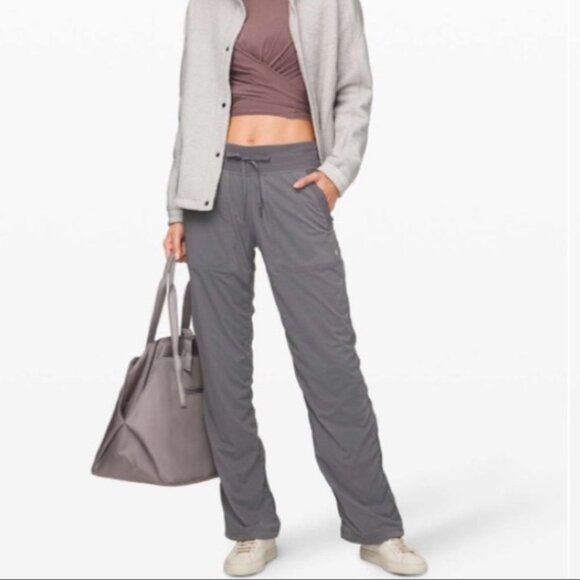 Lululemon Unlined Studio Pants Grey Athleisure Athletic Size 4 - Picture 1 of 8